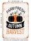DECORATIVE METAL SIGN - Farm Fresh Autumn Harvest  - Vintage Rusty Look
